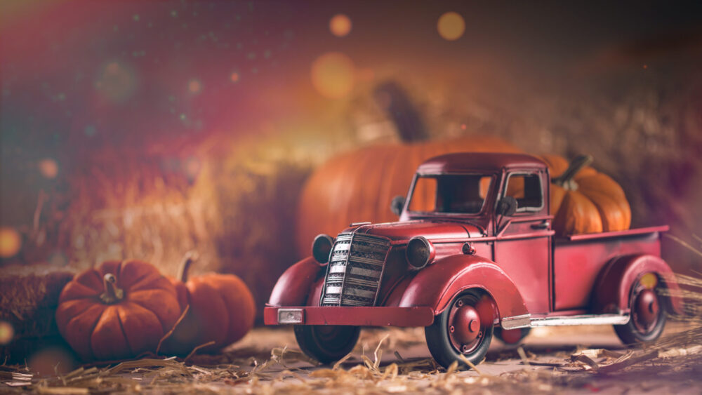 toy truck pumpkins